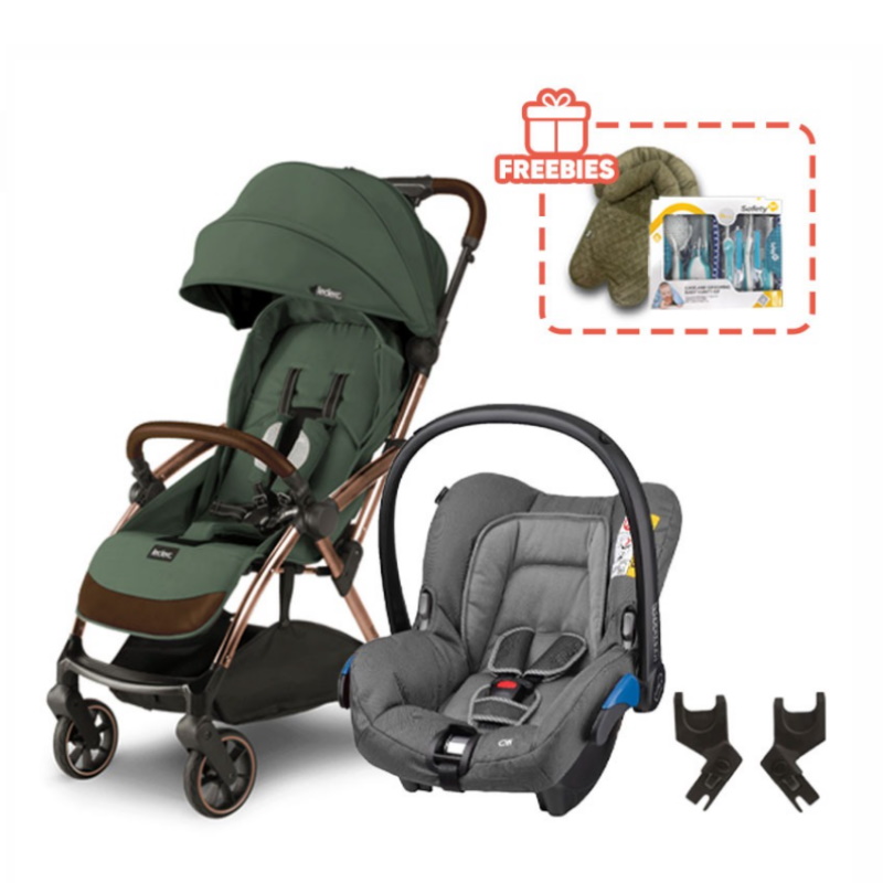 Leclerc Quick-Fold Influencer Stroller + Maxi-Cosi Citi Baby Infant Carrier Car Seat + Adapters